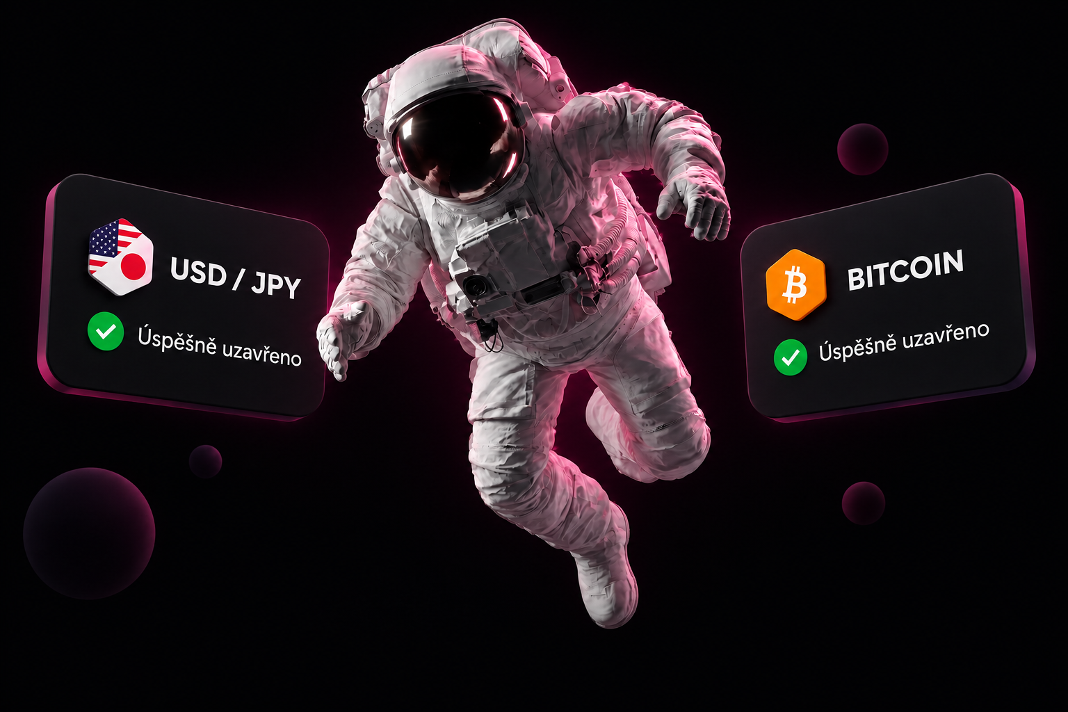 Kosmonaut mezi kartami USD / JPY a Bitcoin